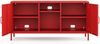 Metall Möbel Pera3, TV-Schrank 3 Regale - 130,5 x 40 x 64,5 cm Rot Bild 4