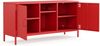 Metall Möbel Pera3, TV-Schrank 3 Regale - 130,5 x 40 x 64,5 cm Rot Bild 3