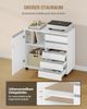 Rollcontainer mit 5 Schubladen & Schranktür, Mobiler Aktenschrank mit Rollen, platzsparender Schreibtischunterschrank mit Stauraum für Büro und Homeoffice, Weiß 40 x 80 x 70 cm Bild 3
