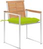 vidaXL Gartenstühle 4 Stk. mit Kissen Massivholz Teak 3078580 Bild 2