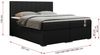 Boxspringbett, Matratze und Topper, zwei Bettkästen - LOPE - 180x200cm - Schwarz Kunstleder - H3 Bild 5