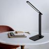 LED Tischleuchte, Touchdimmer, beweglich, Kunstleder, H 50cm Bild 4