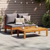 vidaXL Gartensofa ohne Armlehnen mit Kissen 2-Sitzer Massivholz Akazie 367631 Bild 3