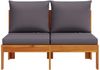 vidaXL Gartensofa ohne Armlehnen mit Kissen 2-Sitzer Massivholz Akazie 367631 Bild 4