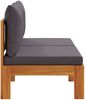 vidaXL Gartensofa ohne Armlehnen mit Kissen 2-Sitzer Massivholz Akazie 367631 Bild 5