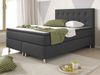 inter Boxspringbett K-01 Webstoff (Komplettbett Set, Bett 180x200 cm inkl. Kopfteil mit 7-Zonenmatratzen und Topper), H3, SOFORT LIEFERBAR Bild 2