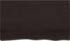 vidaXL Tischplatte Dunkelbraun 100x60x2 cm Massivholz Eiche Behandelt 3156431 Bild 3