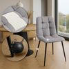 Esszimmerstuhl FANOR - Stoff Hellgrau 45x55x84 cm | Essstühle Esszimmerstühle Küchenstühle Wohnzimmerstühle Bild 3