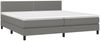 vidaXL Boxspringbett mit Matratze Dunkelgrau 200x200 cm Stoff, Härtegrad: H2 [3140002] Bild 3