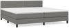vidaXL Boxspringbett mit Matratze Dunkelgrau 200x200 cm Stoff, Härtegrad: H2 [3140002] Bild 2