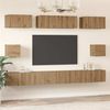 vidaXL TV-Schrankset Wandmontiert 8 pcs Artisan-Eiche Holzwerkstoff 3393296 Bild 4