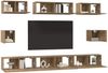 vidaXL TV-Schrankset Wandmontiert 8 pcs Artisan-Eiche Holzwerkstoff 3393296 Bild 3