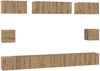 vidaXL TV-Schrankset Wandmontiert 8 pcs Artisan-Eiche Holzwerkstoff 3393296 Bild 2