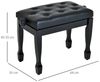 HOMCOM Klavierbank Klavierhocker höhenverstellbar Hocker Üben von Musikinstrumenten (Hocker, 1-St, Kosmetikhocker), Massivholz Kunstleder Schwarz 64 x 35 x -55 cm45 Bild 2