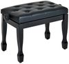 HOMCOM Klavierbank Klavierhocker höhenverstellbar Hocker Üben von Musikinstrumenten (Hocker, 1-St, Kosmetikhocker), Massivholz Kunstleder Schwarz 64 x 35 x -55 cm45 Bild 4
