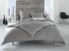 Bettwaesche-mit-Stil Renforcé / Linon Hotelbettwäsche "Lia" 100% Baumwolle grau uni einfarbig 200x220 + 2x 80x80cm Bild 2
