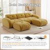 Modulsofa Chenille mit 2 Hockern, U-Form, 281x171x76 cm, gelb Bild 5