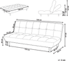 Schlafsofa 2-Sitzer RISOR Stoff Braun Bild 2