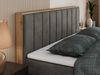 Boxspringbett BELLISSIMO KING, Doppelbett mit Multipocket-Matratze, Polsterbett mit Kopfstütze - 180 x 200 cm - Dunkelgrau Velvet - H3 Bild 3