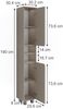 Badschrank J-Shape Cashmere/Artisan 30.2 x 190 cm mit 2 Türen Vicco Bild 2
