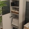 Badschrank J-Shape Cashmere/Artisan 30.2 x 190 cm mit 2 Türen Vicco Bild 4