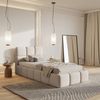 Selsey 'Cloudy' Polsterbett 90x200 cm, Chenille Hellbeige Bild 3