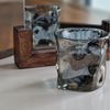Zoha Glas 2er Set Diamond Black Glas Trinkgläser Cocktailgläser 200ml, Glas, Hitzebeständig Eiskaffeegläser Tee Wasser Saft Kaffee Bild 2