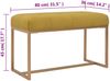 vidaXL Bank 80 cm Senfgelb Samt 247556 Bild 5