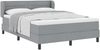 vidaXL Boxspringbett mit Matratze Hellgrau 160 x 200 cm Stoff 3339968 Bild 2