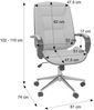 Bürostuhl HWC-O83, Drehstuhl Chefsessel, Kunstleder (280g/m²) Bugholz FSC®-zertifiziert Walnuss-Optik ~ creme Bild 3