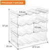 HEYHIPPO Flaschenregal Stapelfähiges 4-stöckiges Acryl-Flaschenregal für Küche,Kühlschrank, Abnehmbares Weinflaschen-Lagerregal, Wasserglas-Organizer 28×20×37cm Bild 2