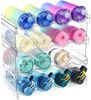 HEYHIPPO Flaschenregal Stapelfähiges 4-stöckiges Acryl-Flaschenregal für Küche,Kühlschrank, Abnehmbares Weinflaschen-Lagerregal, Wasserglas-Organizer 28×20×37cm Bild 3