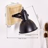 hofstein Wandleuchte »Arazane« Wandlampe aus Metall in schwarz-gold und Holz, ohne Leuchtmittel, E14, Innenwandleuchte, der Leuchtenkopf ist dreh-/schwenkbar Bild 4