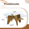 Couchtisch 80x80x40 cm aus Sicherheitsglas und MDF mit hellem Holzfurnier, mit Ablagefach Bild 5