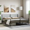 vidaXL Bettgestell mit Kopf- und Fußteil Metall Schwarz 193x203 cm 352343 Bild 4