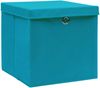 vidaXL Aufbewahrungsboxen mit Deckeln 10 Stk. 28x28x28 cm Babyblau 325234 Bild 2