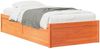 vidaXL Massivholzbett ohne Matratze Wachsbraun 100x200 Kiefernholz 846830 Bild 2