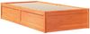 vidaXL Massivholzbett ohne Matratze Wachsbraun 100x200 Kiefernholz 846830 Bild 3