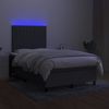 Boxspringbett mit Matratze & LED Stoff Dunkelgrau 120x200 cm, Härtegrad: H2 [3135022] Bild 4