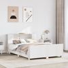 vidaXL Massivholzbett ohne Matratze Weiß 140x190 cm Kiefernholz 3323657 Bild 1