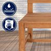 Gartenbank Teakbank CUGAD - Holz Teak 150x50x85 cm | Holzbank 150 Cm Gartenbank Sitzbank Mit Lehne Wetterfest Bank Garten Terrasse Bild 2