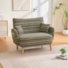 2-Sitzer-Sofa aus Bouclé 121x81,5x87 cm mit Seitentaschen, olivgrün Bild 2