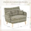 2-Sitzer-Sofa aus Bouclé 121x81,5x87 cm mit Seitentaschen, olivgrün Bild 4