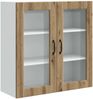 vidaXL Wandglas-Schrank PORTO Artisan-Eiche 80 x 31 x 80 cm 885424 Bild 2