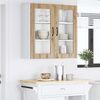 vidaXL Wandglas-Schrank PORTO Artisan-Eiche 80 x 31 x 80 cm 885424 Bild 4