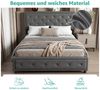 oyajia Polsterbett Doppelbett 140x200 cm mit Kopfteil und Hydraulischem Stauraum Bett (Doppelbett mit Kopfteil und Lattenrost), Schlafzimmer Bett mit Bettkasten,Bett mit Stauraum, Jugendbett Bild 4