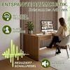 TRESKO® 4 Stück Akustikpaneele Holz 120×60 cm inkl. 8x Kleiderhaken | Wandverkleidung Eiche Natur als 3D Lamellenwand | Holzpaneele Paneele für Schallschutz | Akustik Wandpaneele mit Montageset Bild 3
