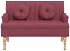Sitzbank mit Kissen, Stoff, Weinrot 113 x 64,5 x 75,5 cm Bild 3