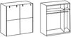 Schwebetüren Kleiderschrank EVERTON-43 in Plankeneiche mit Graphit, B x H x T ca. 135 x 198 x 64cm Bild 2