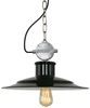 Pendelleuchte, Retro Metall Schirm, schwarz silber, H 195 cm Bild 2